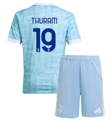 Juventus Khephren Thuram #19 Bortatröja Barn 2025-26 Kortärmad (+ Korta byxor)